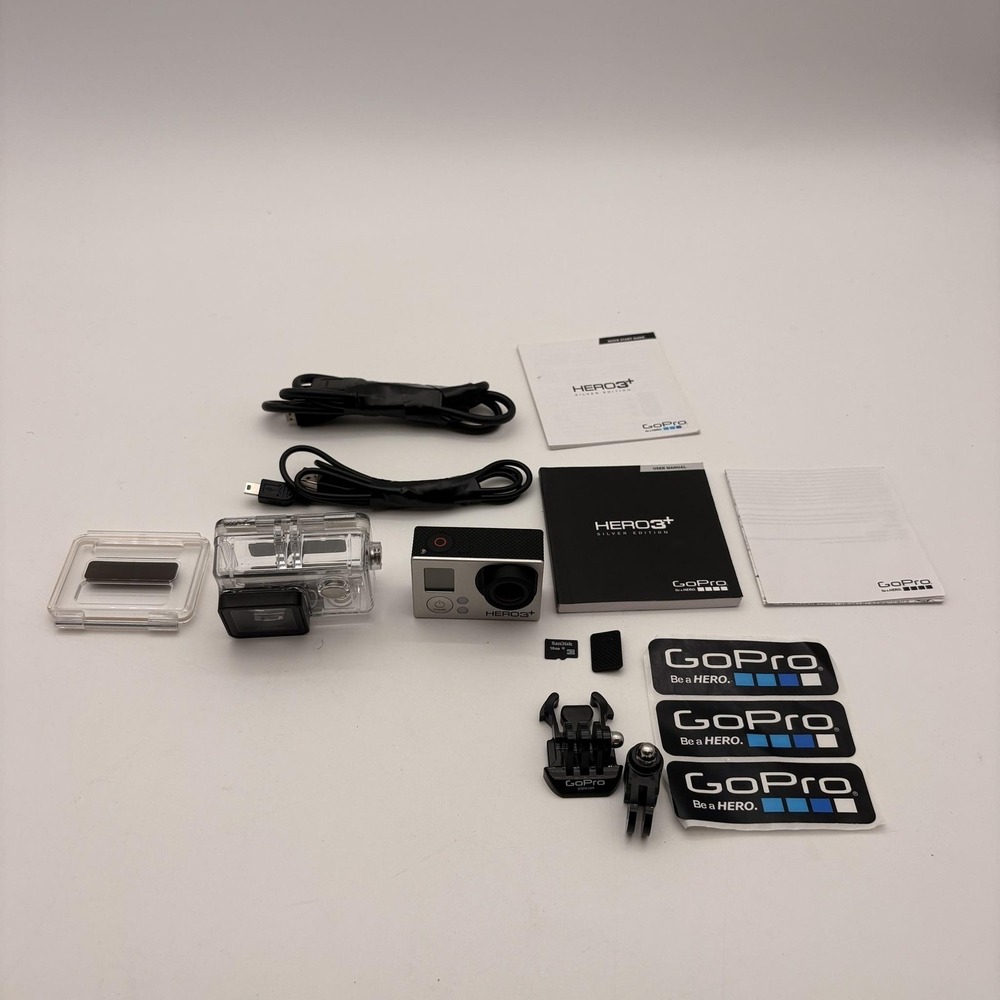 GoPro HERO3+ Silver Action Camera 1080p HD Wi-Fi Waterproof W/ Housing 16GB